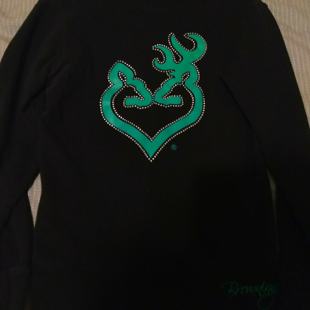 Cute Embellished Browning Zip Up Hoodie! *!